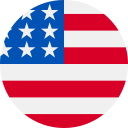 Logo of the United States flag in a circular design.